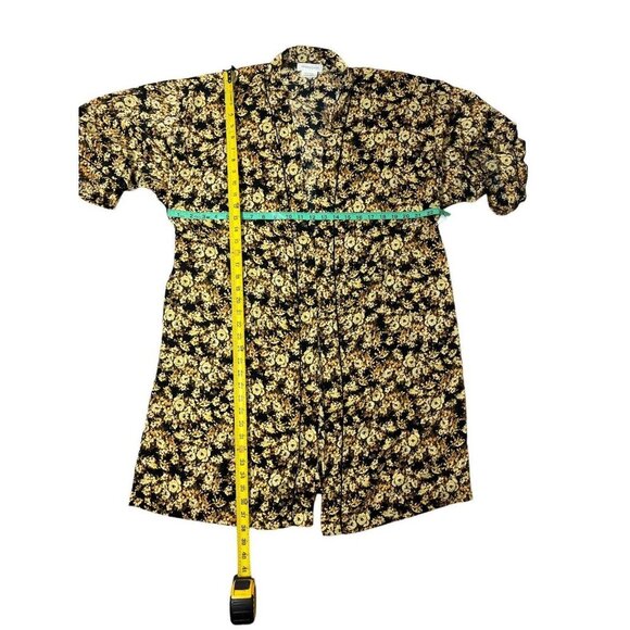 Treasure & Bond Womens Kimono Yellow Black Bold Floral One Size - Picture 6 of 7